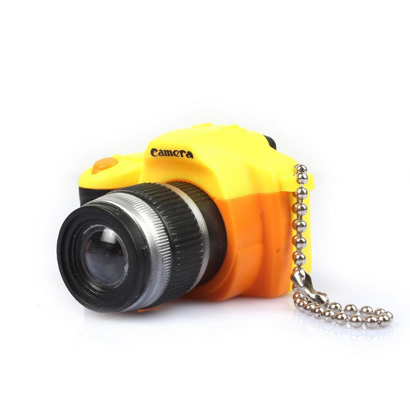 DSLR Camera Keychain with LED Light and Sound - Creative Keyring Pendant Gift