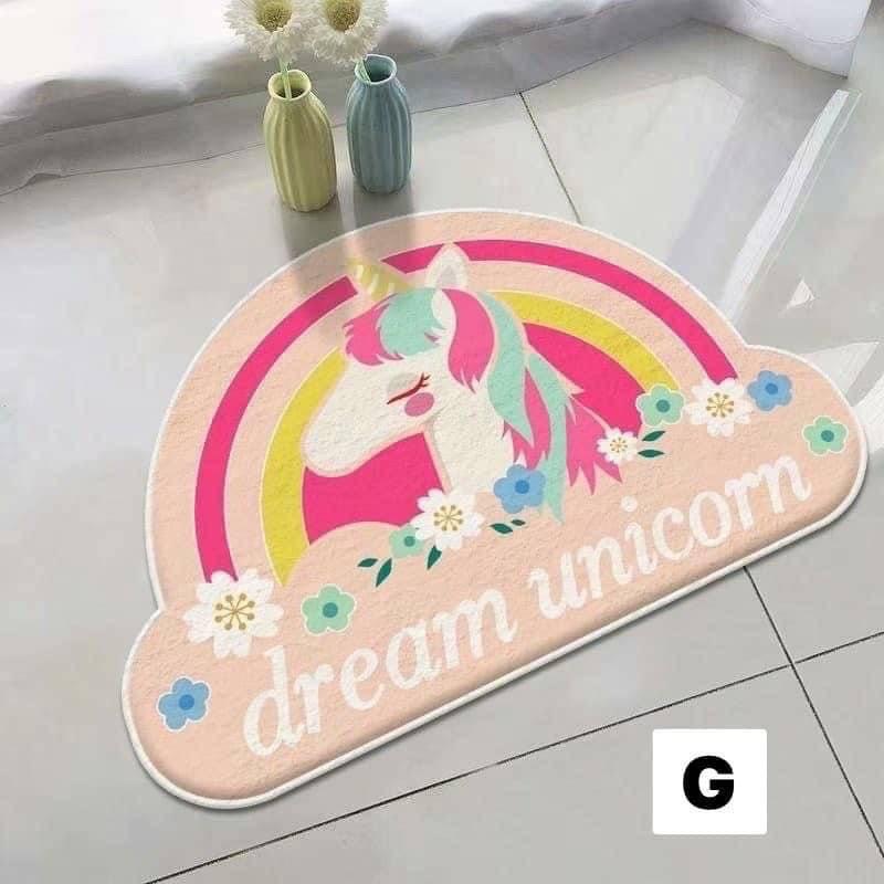 Cartoon Soft and Thick Imitation Cashmere Carpet Door Mat Dirt Resistant Wear-resistant Carpet Non-slip Absorbent Mat