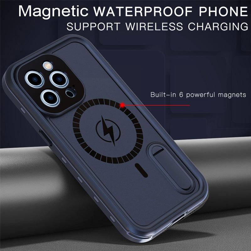Водонепроницаемый чехол Redpepper IP68 для Apple iPhone 13 12 Pro Max, ударопрочный, защита от падений, с магнитной зарядкой, подставкой, чехол для плавания и дайвинга
