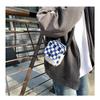 Клетчатая одноплечевая холщовая маленькая женская сумка Harajuku Girl Soft Sister Trend Crossbody Bag