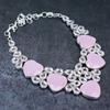 Pink Chalcedony, Topaz Handmade 925 Sterling Silver Jewelry Necklace 18" o9F78