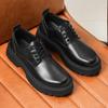 Autumn Men's Business Waterproof Black Leather Shoes Chef Shoes Men's Versatile Platform Work Shoes