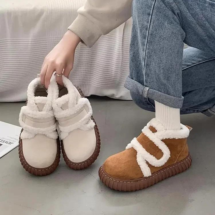Hot Sales Warm Woolly Snow Boots Women's Shoes 2024 New Winter with Velvet and Thick Soled Shoes Women Trend Everything Sneakers