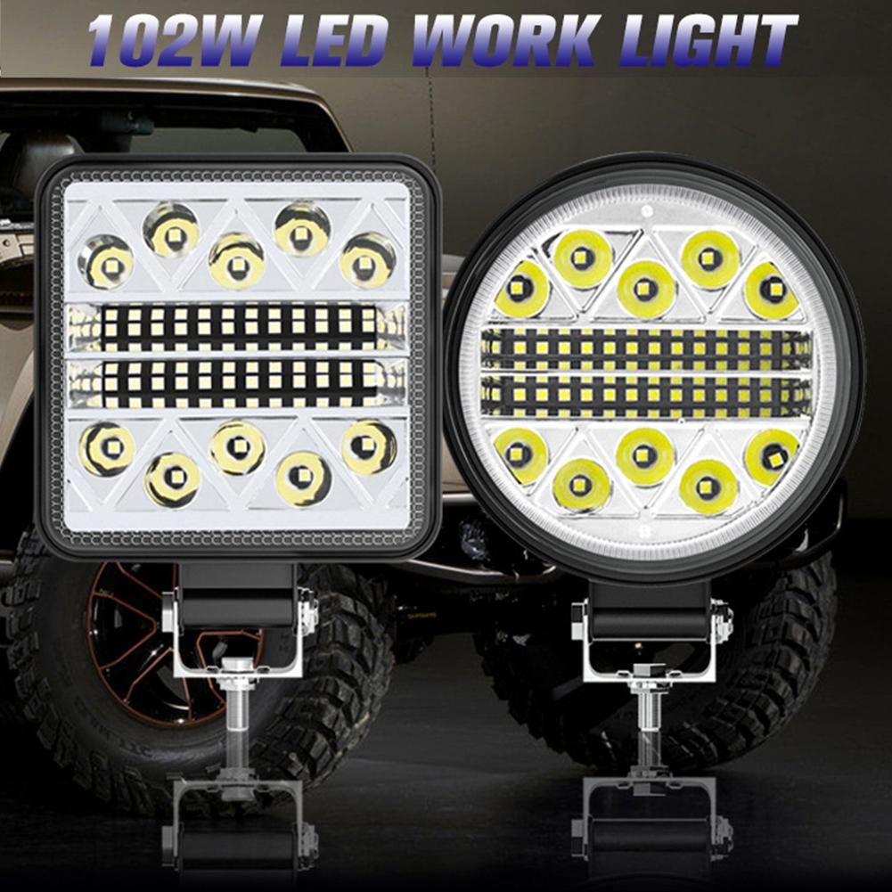 102W LED Work Light Bar 4inch Off Road 12V 24V Spot LED Light Bar for Truck SUV 4WD 4x4 Boat ATV Jeep Tractor Fog Light