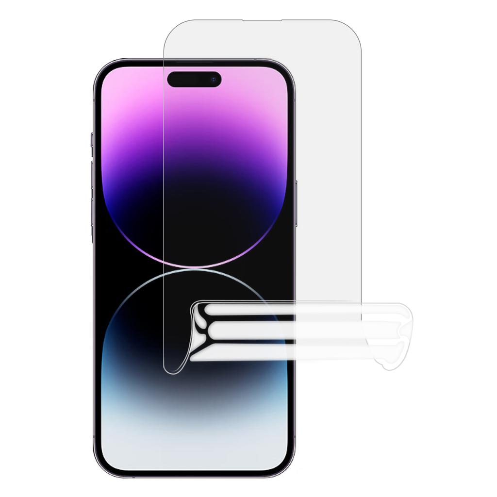 For iPhone 16/15/14 Pro HD Clear PET Hydrogel Film Full Coverage Soft Screen Protector