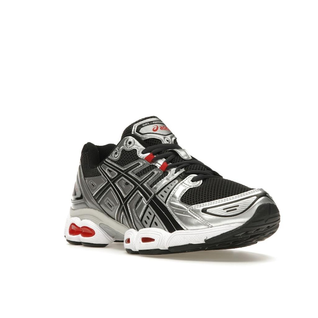 Asics Gel Nimbus 9 Graphite Grey Red Unisex Sneakers Pure-Silver 1201A424-023