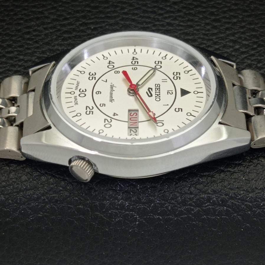ВОССТАНОВЛЕННЫЕ ВИНТАЖНЫЕ SEIKO 5 АВТОМАТИЧЕСКИЕ 6309A ЯПОНИЯ МУЖСКИЕ D/D БЕЛЫЕ ЧАСЫ a318611-9