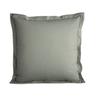 "Julian" Combed Cotton Percale Pillowcase All Sizes Pure Cotton - Julian Slate - 65 X 65 Cm Flat Quilted Frill