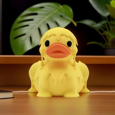 Фигурка утки, тающая желтая утка, фигурка животного, декор для дома, 3D-печатная статуэтка, коллекционный настольный орнамент для дома, сада, стола