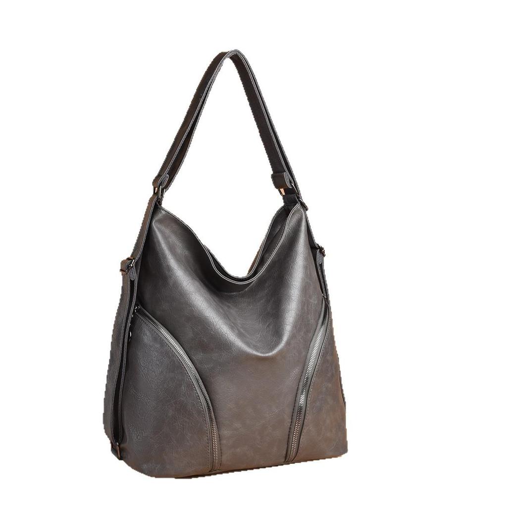 Women's Versatile Luxury Backpack: Large Capacity Textured Shoulder & Crossbody Tote Bag