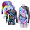 Kids Girls Long Sleeve Gymnastic Leotard Ballet Dance Biketard Short Unitard Dancewear