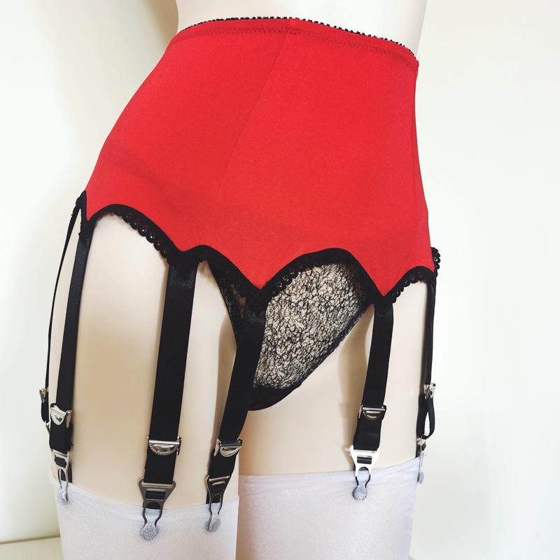 Hot Sales Polyester Mesh 6-claw Buckle Non-slip Garter Belt Thigh Garters Garter Belt Sexy