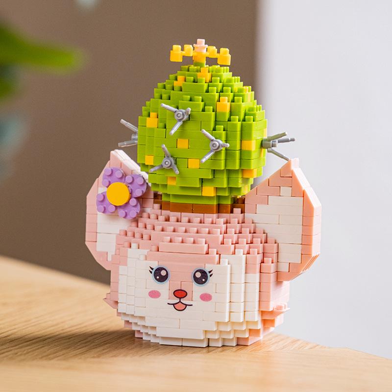 Lego-Compatible Succulent Potted Flower Building Blocks - Gifts for Children and Lovers