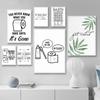 Bathroom Black White Wall Art Prints Quotation Funny Signs Bathtub Canvas Painting Posters Nordic Bathroom Home Decor No Frame