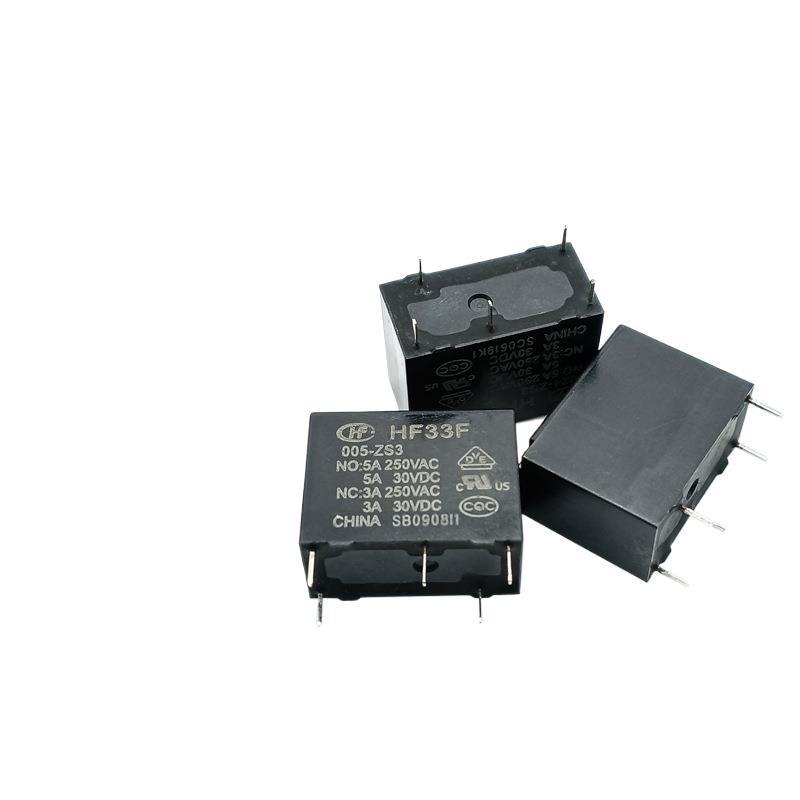 Реле Hongfa HF33F 5-контактное 10А SPDT, Модели: 005-ZS3, 012-ZS3, 024.