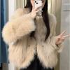 Искусственный мех лисы маленькое ароматное пальто женская одежда осень и зима маленький мужчина хлопок утолщенный короткий искусственный мех меховой топ
