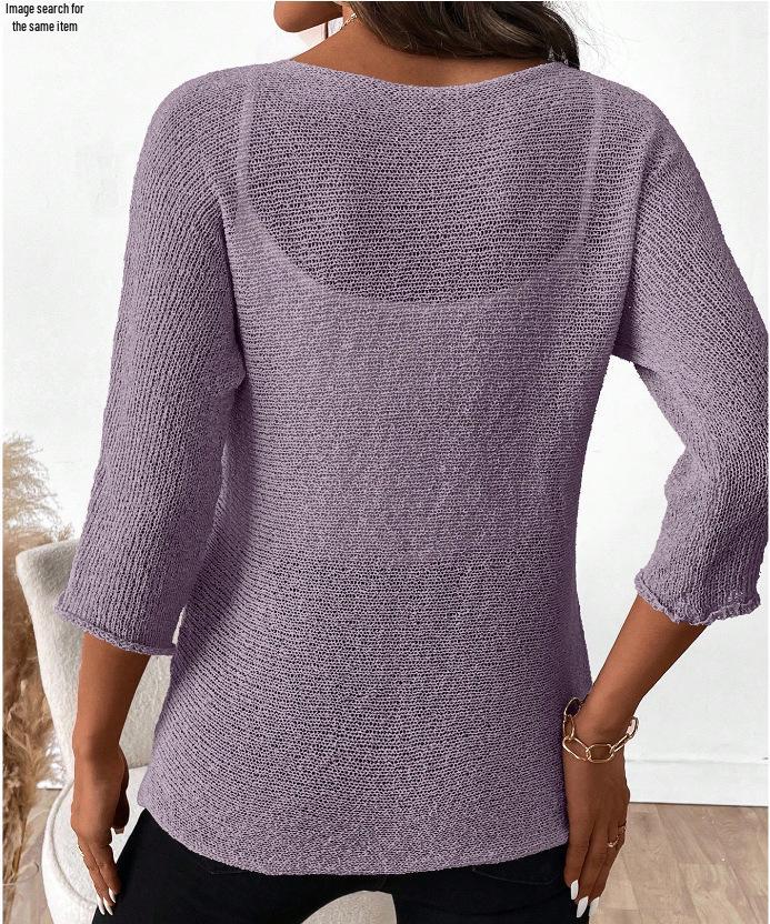 Knitted One-Shoulder Cover-Up Jacket for Women - Spring/Summer Collection