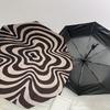 1PC Op Art Spiral Umbrella-8-Rib Reinforced, Automatic Open, Lightweight & Durable, Cute Fashion Accessory for Outdoor, Beach, or Casual Use, Beach Um