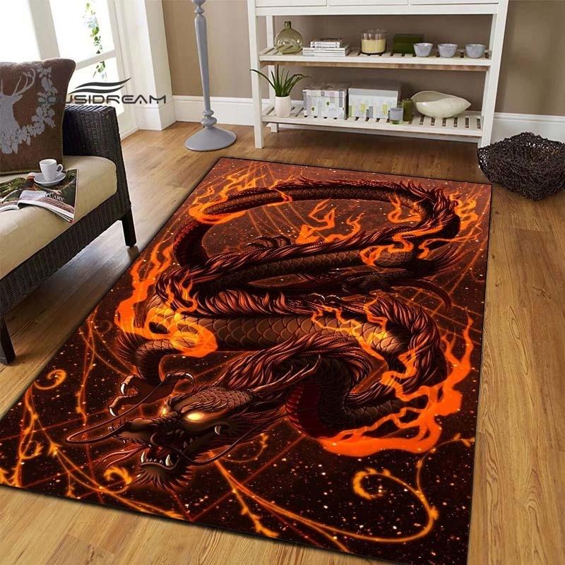 Коврики с темным драконом, модный 3D-печать, фантазийный дракон, гостиная, спальня, большой мягкий ковер, домашний коврик для детской комнаты, напольный коврик