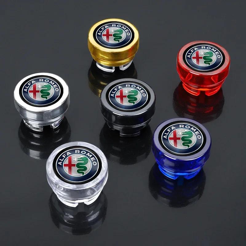 Car Stickers For Alfa Romeo Car Cigarette Lighter Cap Auto Lighter Dust Proof Cover Accessorie For Alfa Romeo 4C 159 166 SpiderTH7 