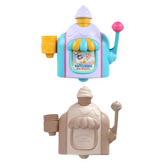 Пеногенератор для мороженого Игрушка для ванны для малышей Машина для пузырей для ванны Мальчики Девочки Пузыри Мороженое Пенообразование Игрушка для душа Набор для игры в торт