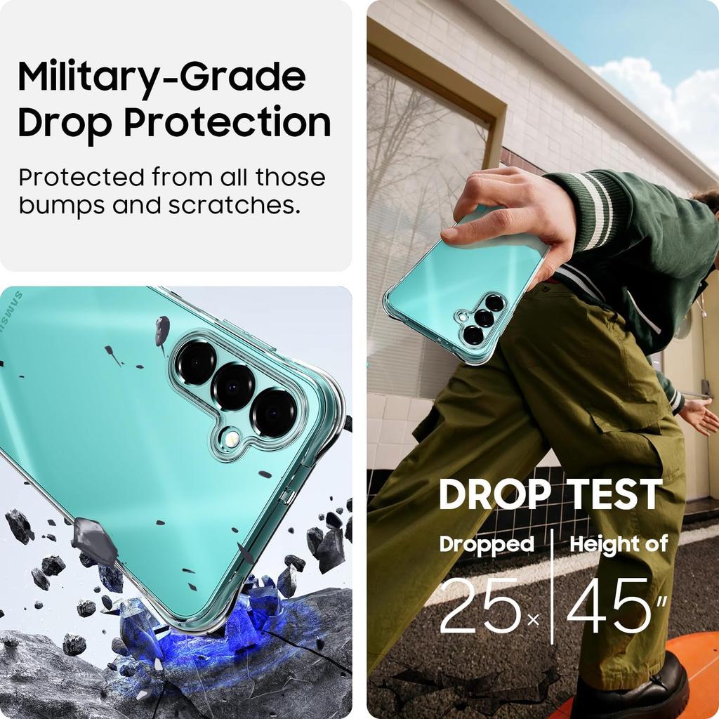 Прозрачный чехол для Samsung Galaxy A02 A04 A04E A05 A12 A13 A14 A15 A22 A23 A24 A25 A26 Противоударный силиконовый прозрачный чехол с подушками безопасности