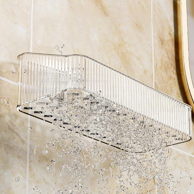 Настенная полка для хранения косметики, не требующая отверстий, пластиковая угловая настенная полка, органайзер для аксессуаров для ванной комнаты