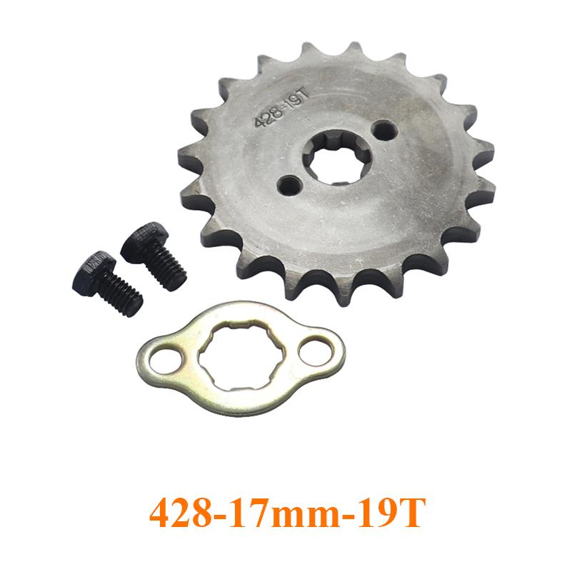Front Engine 428# 17mm 10T-19T Sprocket For KAYO BSE SSR SDG Dirt Pit Bike ATV Quad Go Kart Moped Buggy Scooter Motorcycle