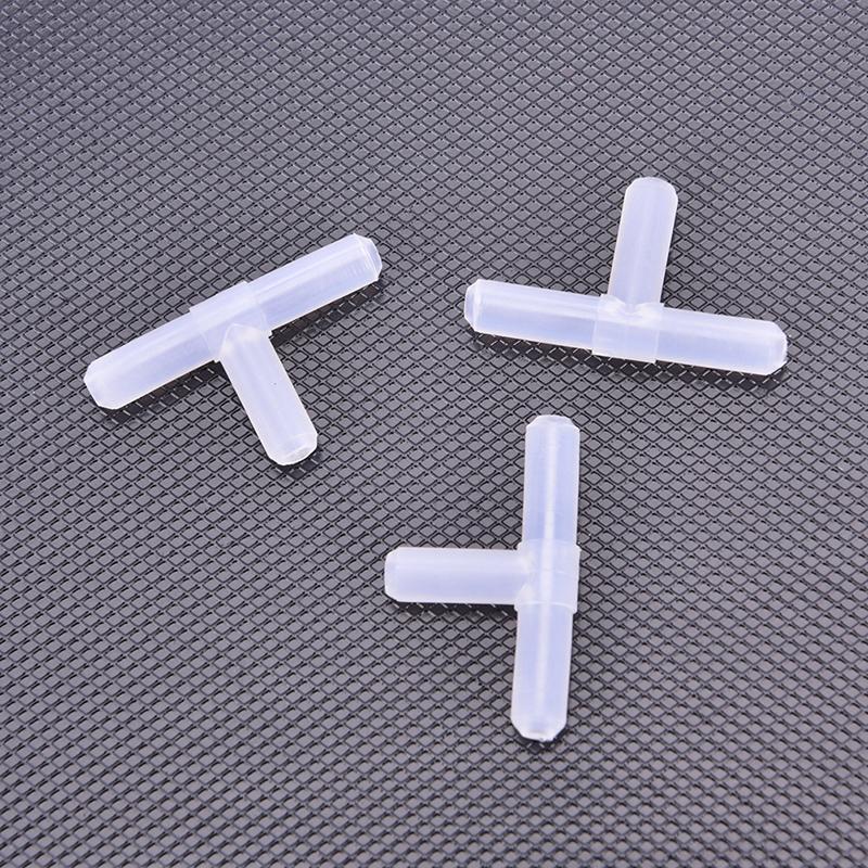 10 шт. 4 мм пластиковые "Т" 3-ходовые соединители для трубок воздушного насоса для аквариума