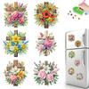 6 шт. 2D/Плоские DIY Алмазная Живопись Магниты на Холодильник Кристальные Блестящие Алмазные Магниты Набор для Праздничных Вечеринок