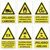 Испанский предупреждающий знак, Металлический знак Опасность для улицы, двора, бара, мастерской, Декор, Желтые водонепроницаемые знаки Осторожно, Для улицы и помещений