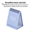 Мини-настольный календарь Спиральная катушка Запись даты переворачивания страниц 12-месячный календарь для планирования Журнал событий Портативная книга-план в простом стиле Год