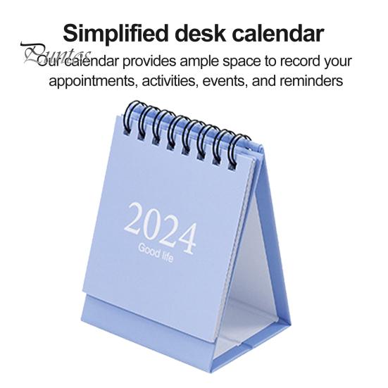 Мини-настольный календарь Спиральная катушка Запись даты переворачивания страниц 12-месячный календарь для планирования Журнал событий Портативная книга-план в простом стиле Год