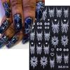 1/4Pcs Halloween Cute Spider Nail Stickers Slide Decals Manicure Decoration Nail Supplies for Creative Nail Design