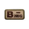 Embroidered Tactical Blood Type Velcro Badges: A, B, AB, O, +POS, -NEG - Military and Outdoor Identification.