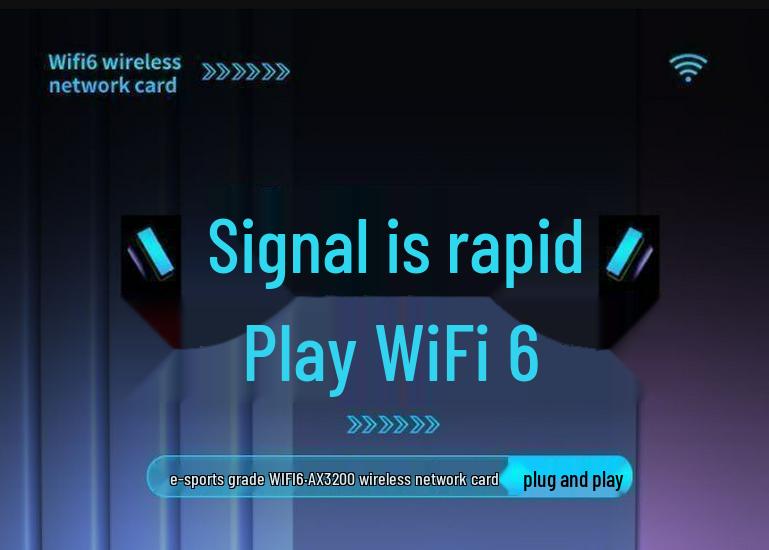 Двухдиапазонная беспроводная сетевая карта WiFi 6 1800 Мбит/с USB Gigabit для компьютера/ноутбука