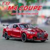 1:32 Scale M4 Coupe Alloy Sports Car Model Diecasts & Toy Vehicles Metal Toy Car Model Sound Light Simulation Collection Kids Gift