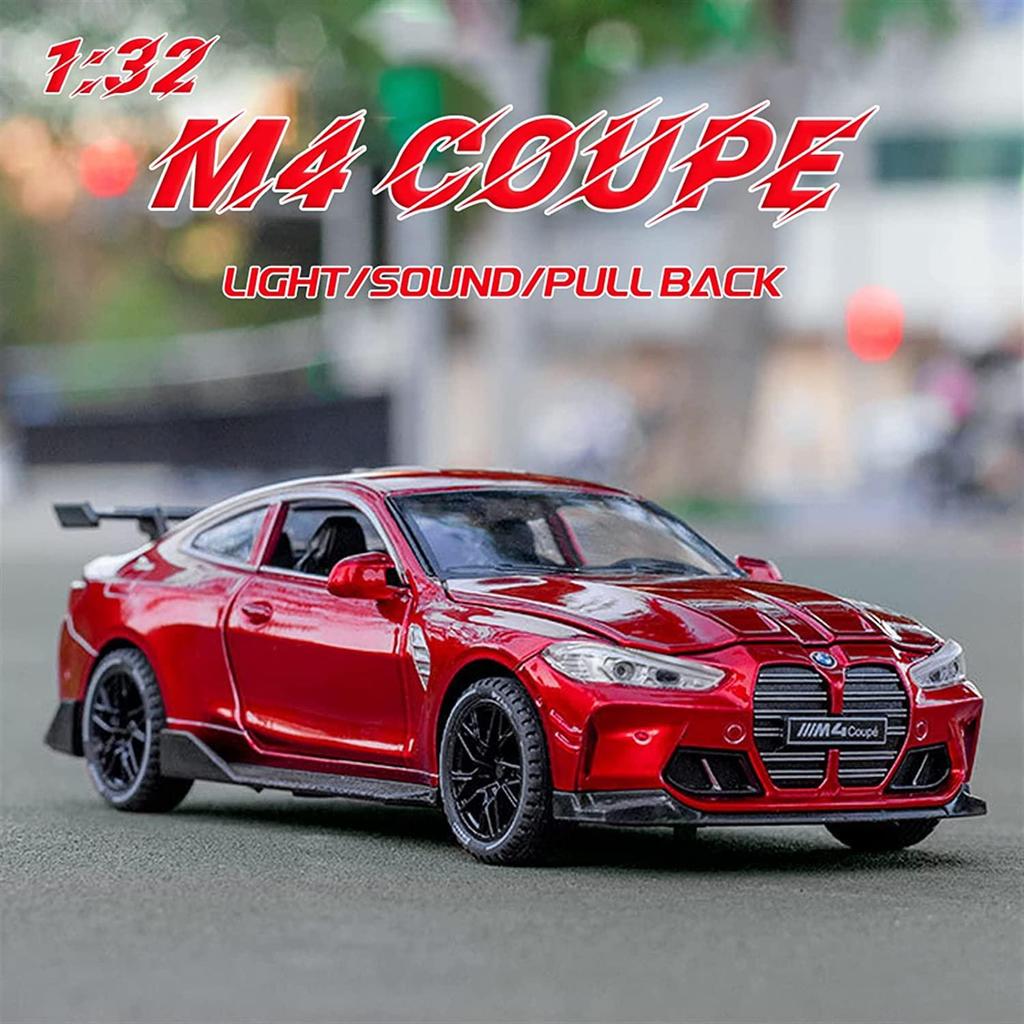 1:32 Scale M4 Coupe Alloy Sports Car Model Diecasts & Toy Vehicles Metal Toy Car Model Sound Light Simulation Collection Kids Gift