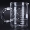450ML Multifunction Beaker Mug Borosilicate Glass Cup with Handle and Measuring Scale for Coffee Tea