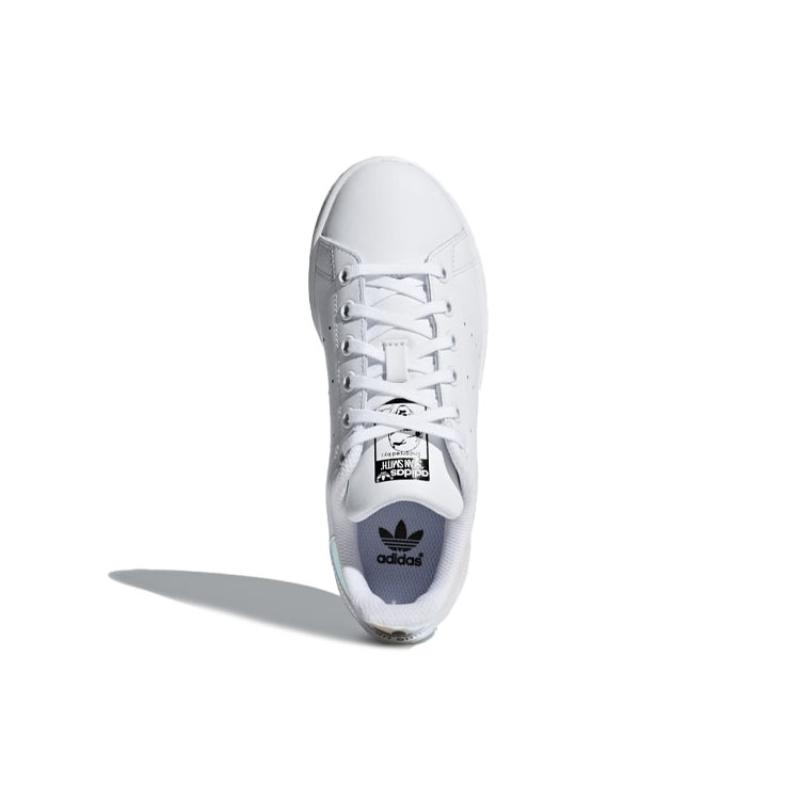 adidas Оригинальные STAN SMITH J Нескользящие, Износостойкие, Дышащие Низкие детские кроссовки для скейтбординга Белые кроссовки AQ6272