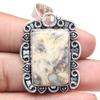 Подвеска Crazy Lace Agate Gemstone Valentine'Day Ethnic Silver Jewelry 2"