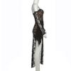 Женское сексуальное платье-комбинация Spice Lace с нерегулярными складками и рукавами, облегающее платье