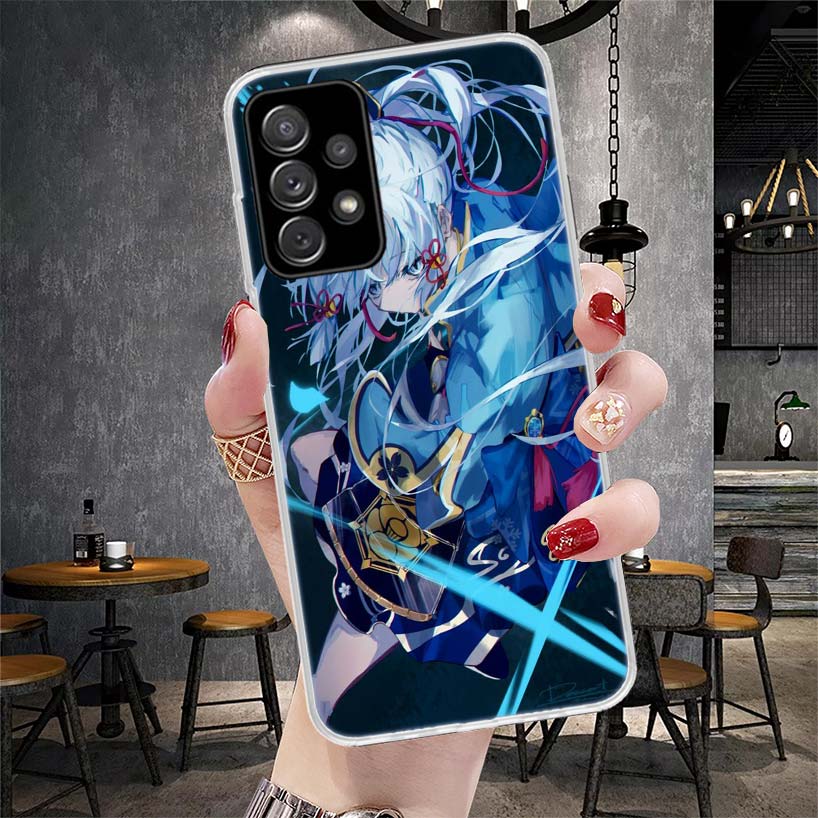 Чехол для телефона Genshin Impact Kamisato Ayaka для Samsung Galaxy A12 A22 A32 A52 A72 A02S A51 A50S A71 A70 A31 A20S Note 20 Ultra S10