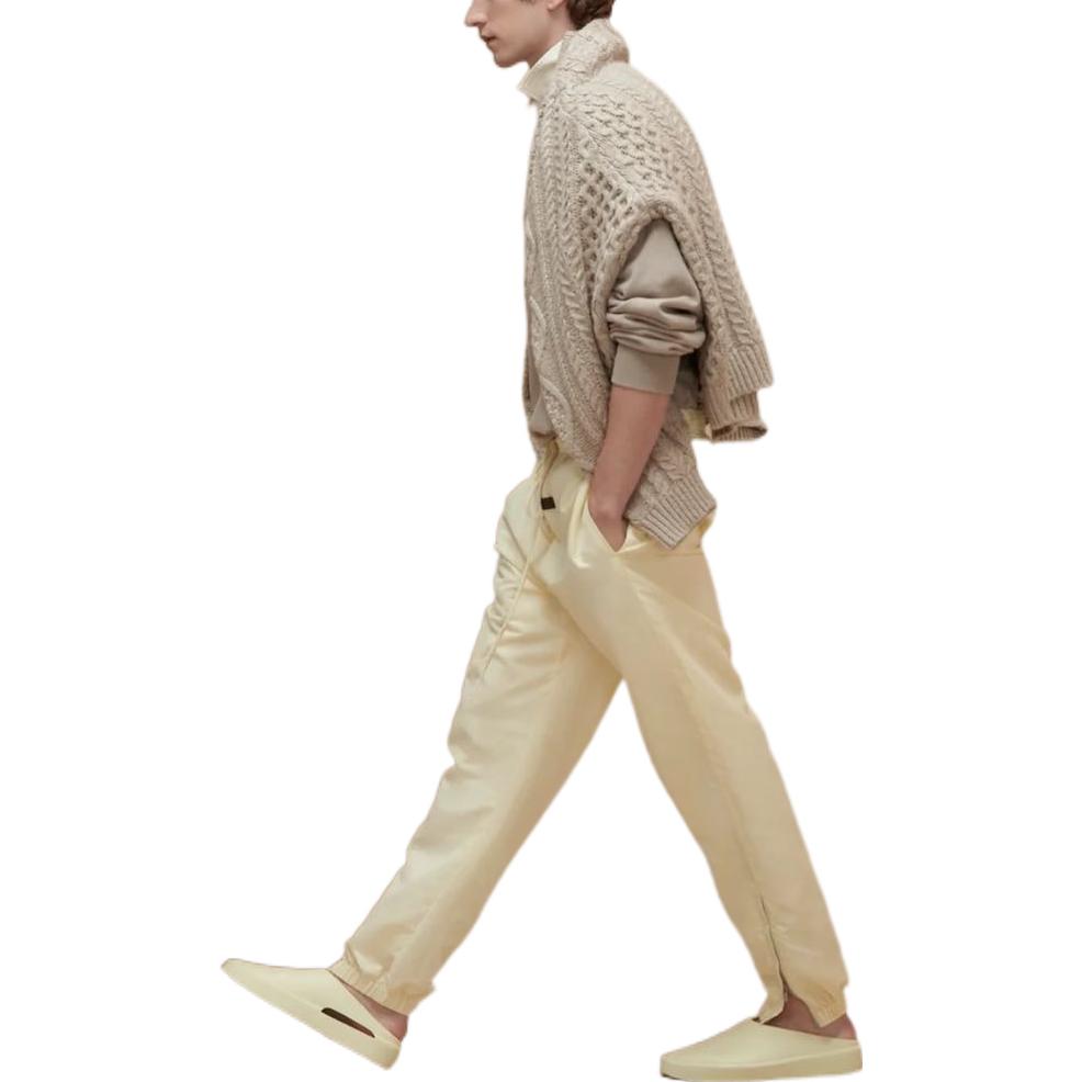 Fear of God Essentials Fw22 Поясной карман на шнурке Американские повседневные брюки из тяжелой ткани Унисекс Стиль для пары Золотисто-желтый FOG-FW22-865