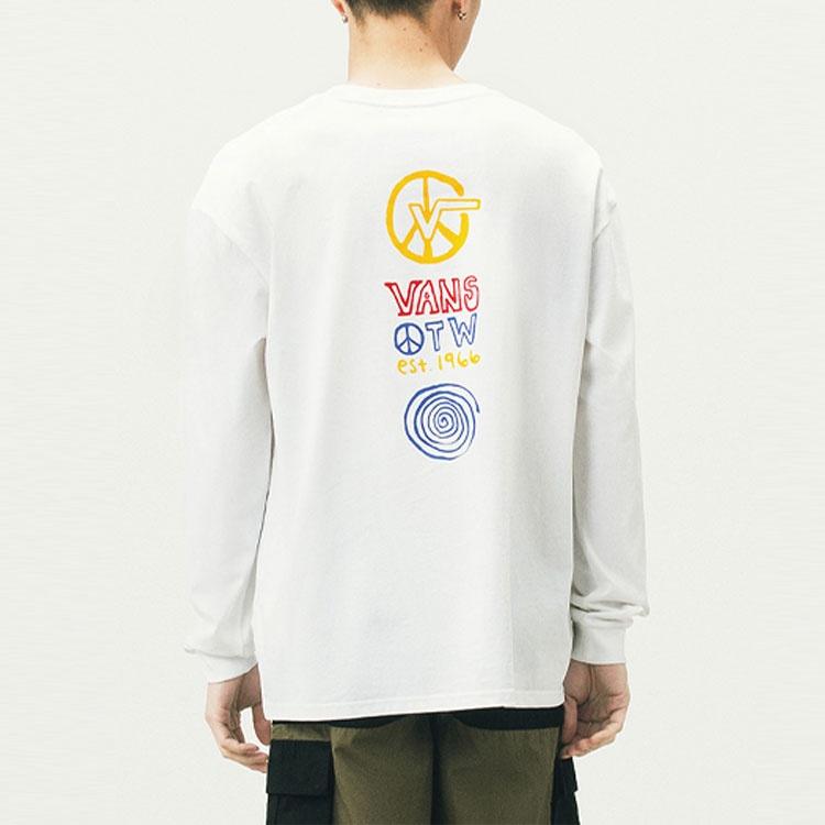 Vans Unisex Printing Round-neck Swea White VN0A5F3MWHT