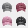 Стильная вышитая washed-хлопковая бейсболка с широкими полями-солнцезащитой для повседневной летней носки