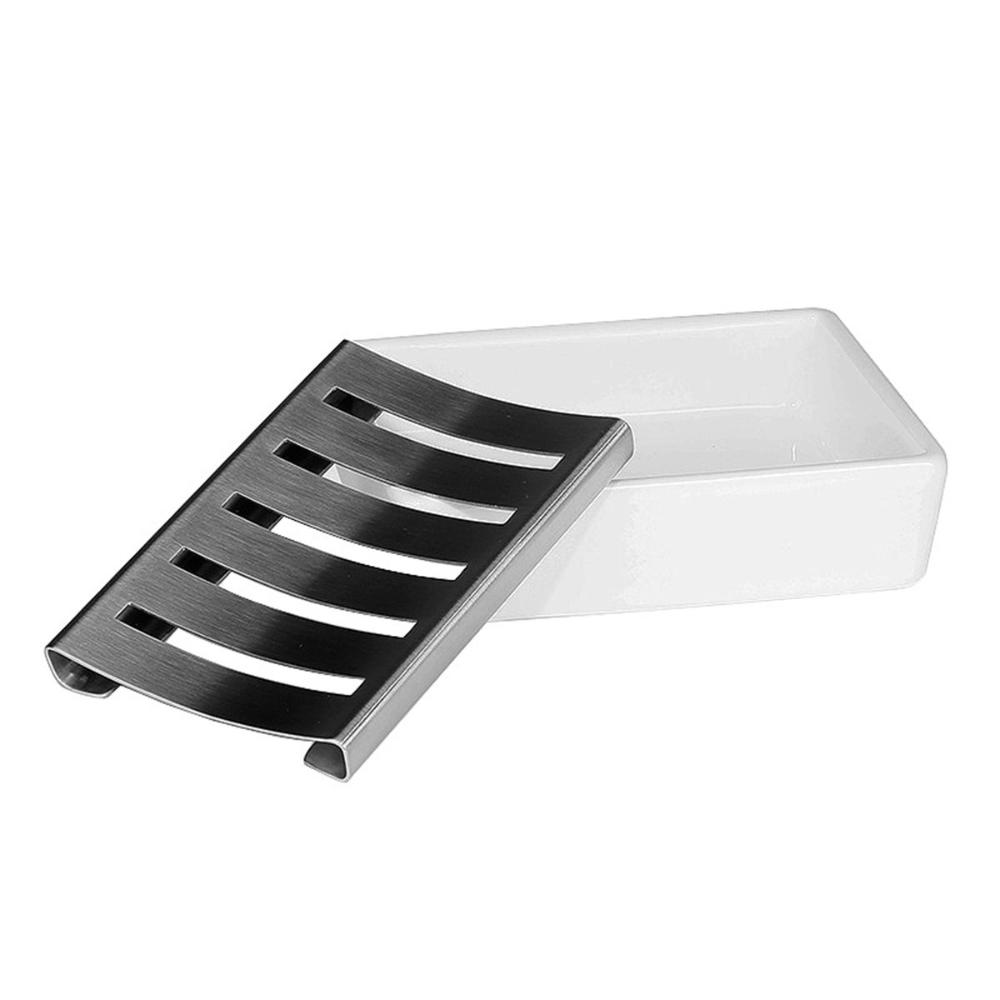 Fast Drying Easy to Clean Storage Tray Soap Container Box Draining Rack Sponge Holder Soap Dish