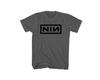 Оригинальная футболка NINE INCH NAILS с черным логотипом, приталенная, угольно-серая, размер S, НОВАЯ