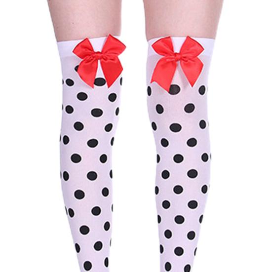 1 пара потрясающих чулок выше колена со страшным бантом