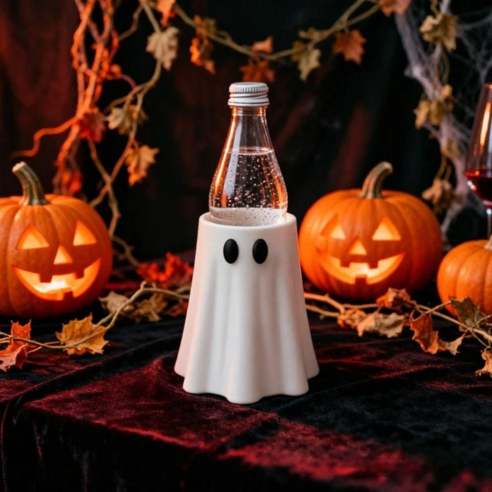 12 Oz Halloween Ghost Can Holder 3D Printed Beer Can Stand Ghost Beverage Sleeve Halloween Party